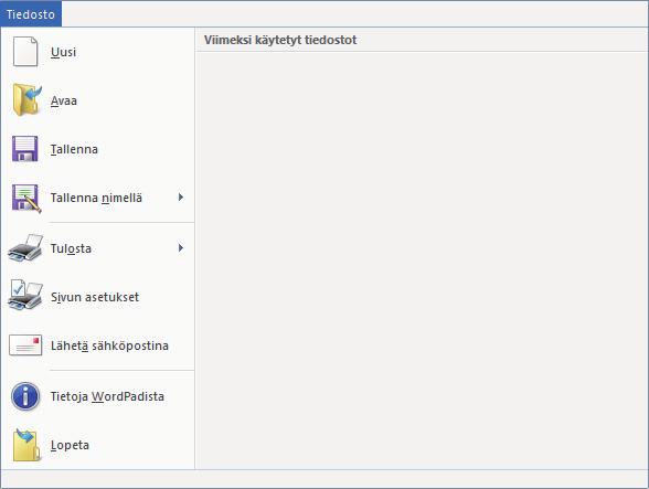TULOSTIN TULOSTAMINEN WINDOWS-YMPÄRISTÖSSÄ Seuraava esimerkki selittää miten tulostaa -kokoinen asiakirja "WordPad"-ohjelmasta, joka on Windowsiin vakiona kuuluva apuohjelma.