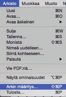 TULOSTIN TULOSTUS Mac OS -YMPÄRISTÖSSÄ Seuraava esimerkki selittää miten tulostaa -kokoinen asiakirja "TextEdit"-ohjelmasta,