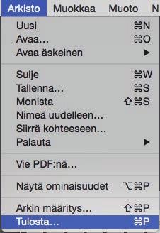 OS -ympäristössä. Valitse kohta [Arkin määrittely] valikosta [Arkisto]. 2 () (2) SHARP MX-xxxx PPD Valitse paperin asetukset.