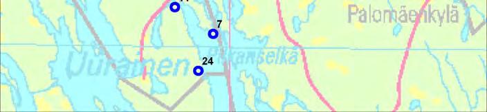 muuttaminen SL-1 merkinnäksi 23) Loma-asuntoalueen laajennus 24) Loma-asuntoalueen