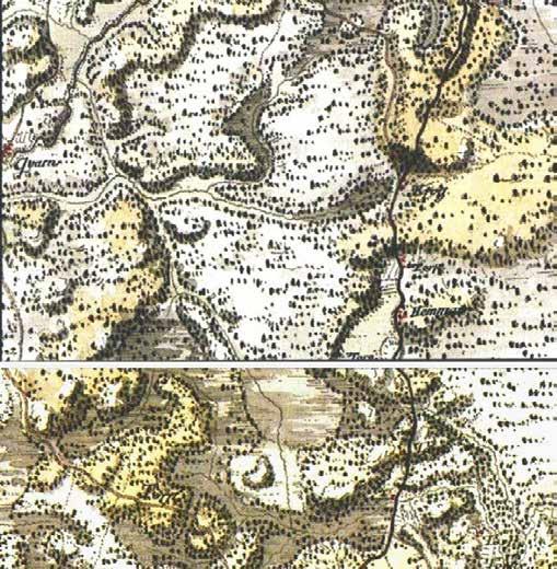 Maantiekylän Jussila on Hemm-tekstin kohdalla. Myllykylä ja Maantiekylä 1760-80 laaditussa kuninkaankartastossa.