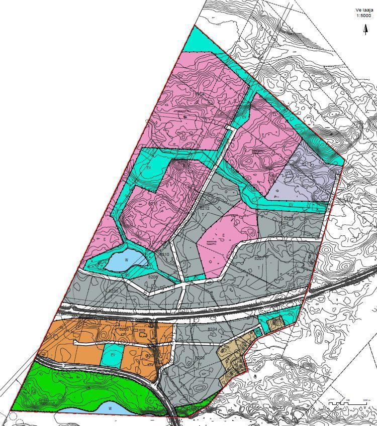 Ote Tampereen Tarasten asemakaavakartasta 847