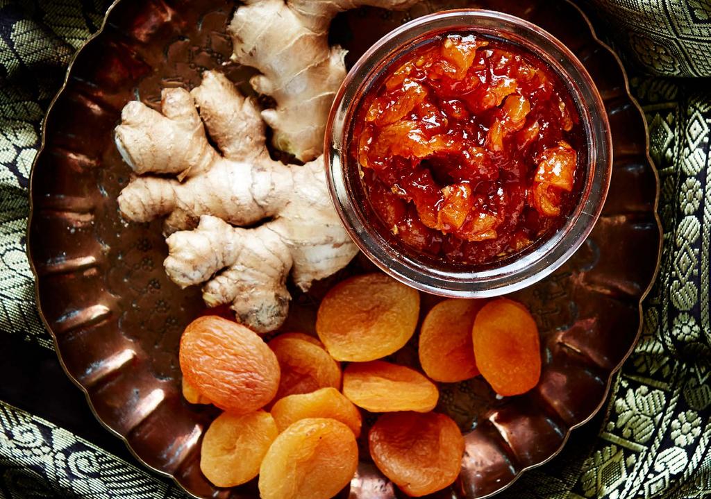 Aprikoosichutney sopii mainiosti kaikkien intialaisten ruokien lisäkkeeksi.