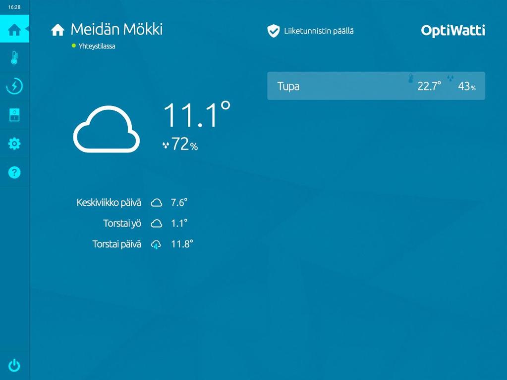 32 Liiketunnistin Liiketunnistin ilmoittaa päällä ollessaan, mikäli kohteessasi on liikettä.