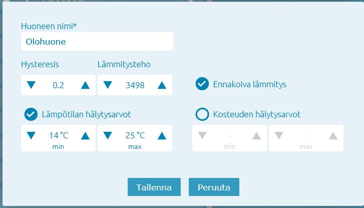Profiilit Profiilit -valinnasta pääset muuttamaan profiilien nimet haluamiksesi.