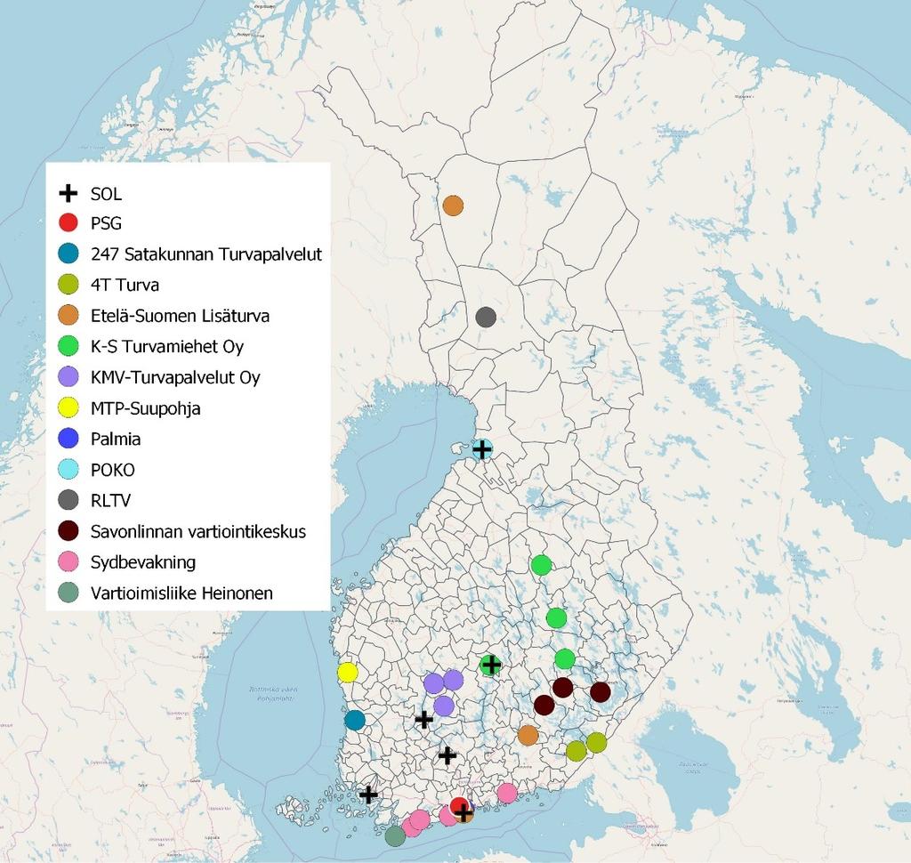 55 (103) Kartta 3: Pk-yritysten toimipaikkaverkostot 8.6 Julkiset hankinnat 8.6.1 Johdanto 205.