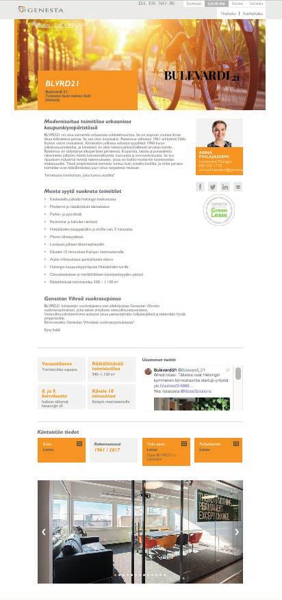 Tietoa kiinteistöstä VUOKRATTAVAT PYSÄKÖINTIPAIKAT Kiinteistön pysäköintihallissa on 23 vuokrattavaa pysäköintipaikkaa.
