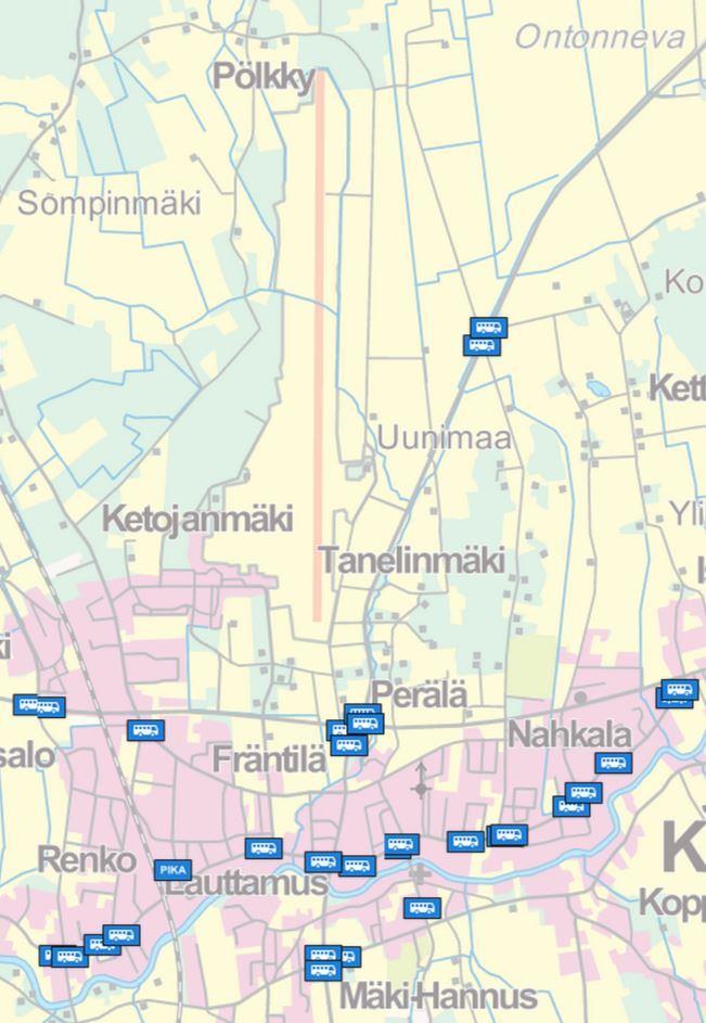 3.6 Jukkliikenne Kauhavan jukkliikenne perustuu vahvasti kululaiskuljetuksiin, jita ajetaan arkisin ja kulupäivinä.