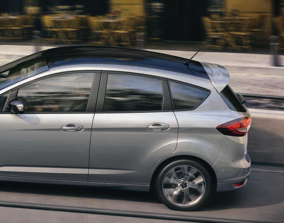 Ford C-MAX Sport ja valinnaisvarusteinen korin metalliväri Moondust Silver.