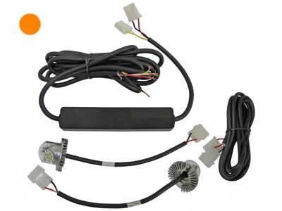 36xLED, 3xflash, keltainen, 10-30V, 3-pulttikiinnitys, 148x63mm, 0,5m johto, 12V 145mA,