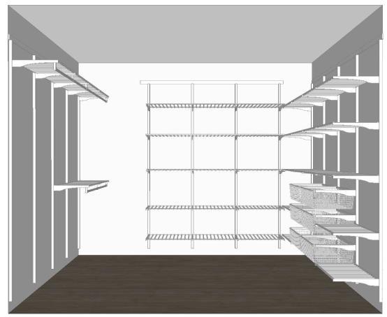 Elfa-säilytysjärjestelmät Eteinen Vista Plain