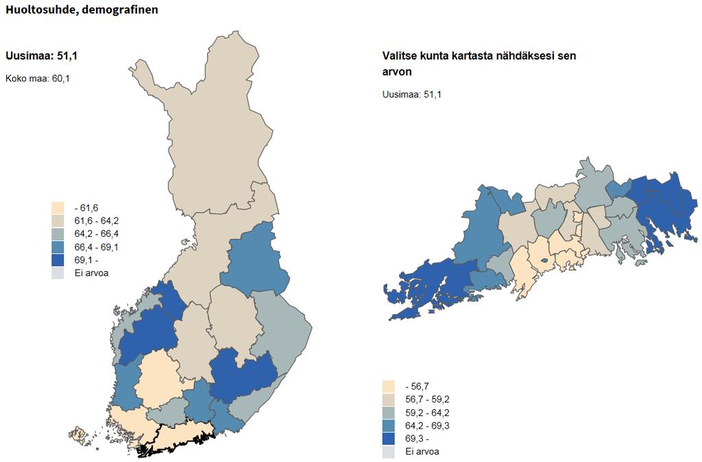 Myös Suomessa toisin organisoitavaksi: Rahan riittävyys Käsiparien riittävyys Osaamisen riittävyys Palvelujen saatavuus Hoidon ja palvelujen