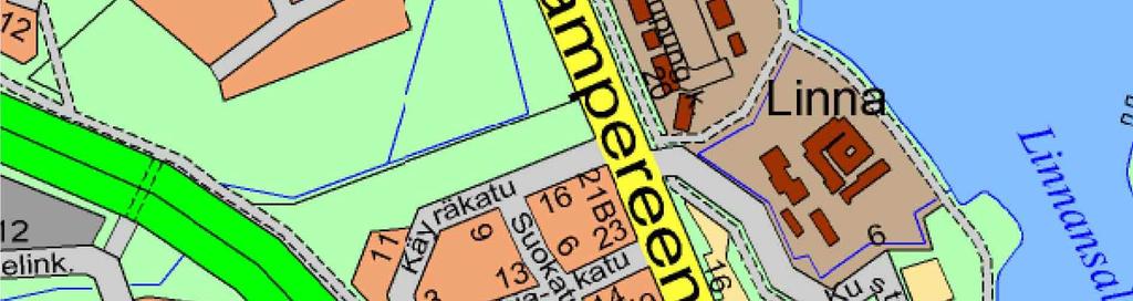 Hakija / Aloite Kiinteistö Oy Tampereentie 9, Kiinteistö Oy Tampereentie 11-13, / Palmberg-Urakoitsijat Oy (Lemminkäinen Talo Oy ) Asemakaavan tarkoitus Alue muutetaan