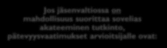 oppilaitoksessa tai vastaavan akateemisen tutkinnon Oltava kiinteän omaisuuden arviointia hoitavan tunnustetun ammatillisen järjestön jäsen Omaa riittävän kokemuksen On pätevä arvioimaan kyseisen