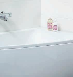 IDO Seven D -malliston tyylikkään kaareva, epäsymmetrinen amme sopii pieniinkin kylpyhuoneisiin.