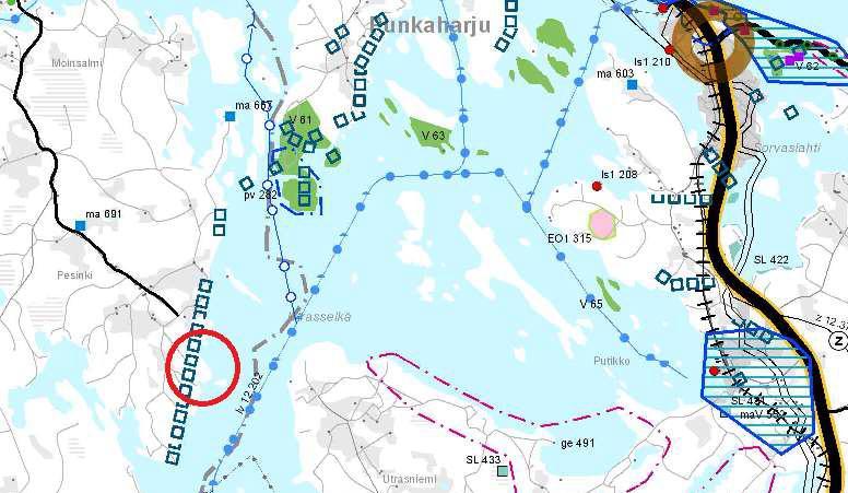Lähtökohdat 2 Suunnittelualue sijaitsee Savonlinnan kaupungin Moinsalmen kylässä. Osalle tilasta 740-528-11-1, jossa Muutosalueiden pinta-ala on n.