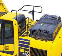 Optimaalinen työkohteen turvallisuus Komatsu PC170LC-11 kaivukoneen turvallisuusominaisuudet ovat alan