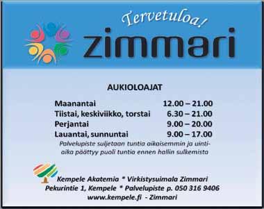 Zimmarin kesäuimakoulut Zimmarissa järjestetään tänä kesänä ainoastaan 5 6 -vuotiaiden alkeisuimakouluja johtuen kolmen kuukauden vuosihuollosta (Zimmari on suljettu 1.6. - 31.8.).