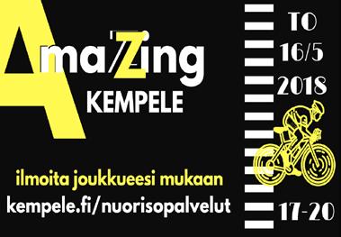 Nuorisopalvelut Kempeleen kunta Kunnantalo Asemantie 1 PL 12, 90441 Kempele Puh: 08 5587 2200 Fax: 08 554 8298 kempele@kempele.