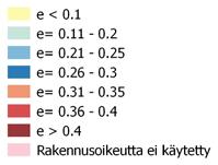 korttelitehokkuudet (sisältää poikkeusluvat).