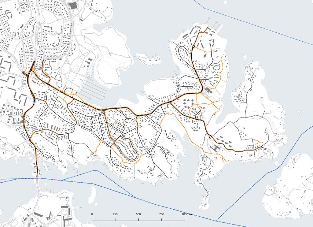 Aineistot: Kaupunkimittaus 2014 Kuva: Suunnittelualueen liikenneverkko. 11. LIIKENNE 11.