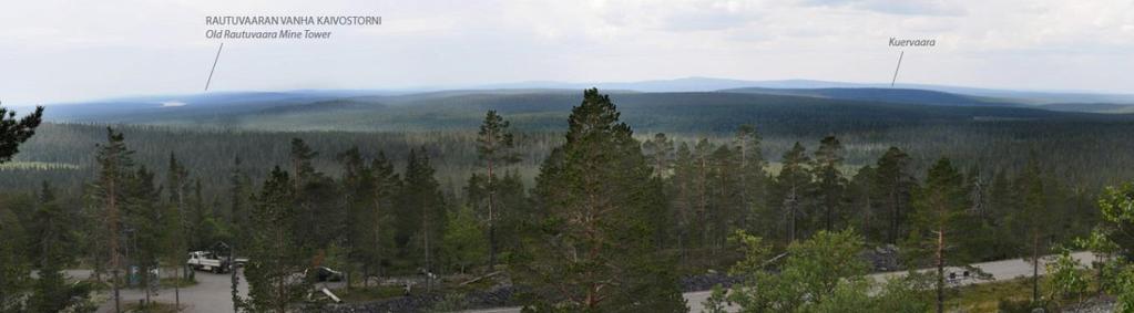 21 / 36 Kuva 6-7 Näkymä Ylläksen Maisematien levähdyspaikkaa noin 20 m korkeammalta paikalta Ylläksen rinteestä kohti Rautuvaaran ja Hannukaisen alueita.