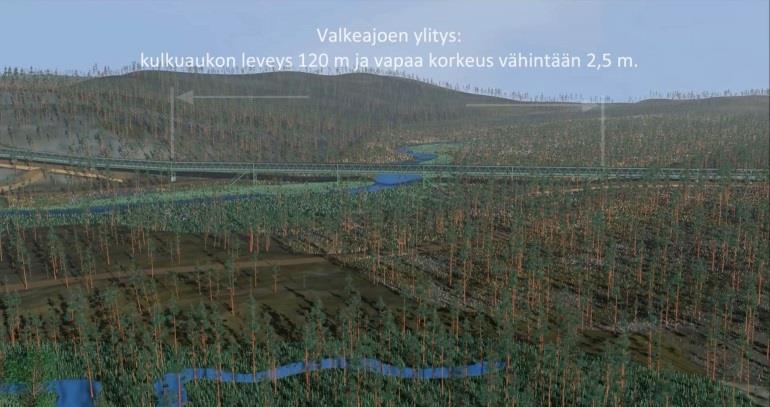 Maanteille rakennetaan liittymät kuljettimen huoltoteille, jotka aiheuttavat paikallisesti maaston muokkausta (Kuva 6-19).