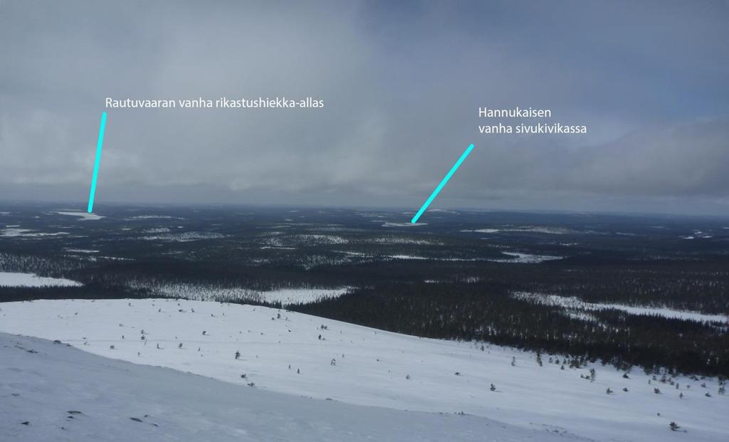 5 / 36 Kuva 3-6 Näkymä Ylläksen länsirinteeltä kohti Rautuvaaraa ja Hannukaista.