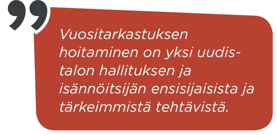 Yhtiön kannalta huomioitavaa Taloyhtiöllä on lain mukaan vastuu huoneistojen rakenteista, eristeistä ja perusjärjestelmistä, joten taloyhtiö esittää reklamaatiot ja laatii puute ja virheluettelon