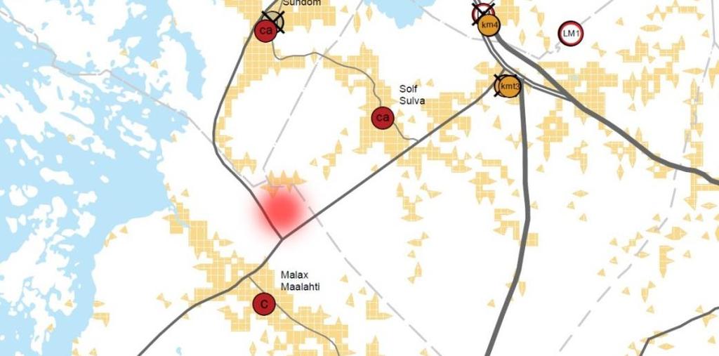 1-10 Pyöräilyreitti Päävesijohto Merkinnän kuvaus: Merkinnällä osoitetaan yhdyskuntien vesihuollon kannalta seudullisesti tärkeimmät päävesijohdot.