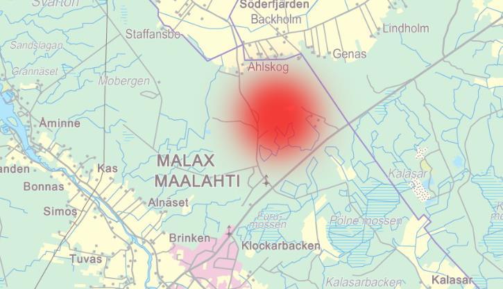 Alueen seudullinen sijainti
