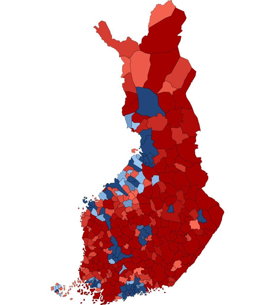 LUONNOLLINEN VÄESTÖNLISÄYS KUNNITTAIN VUOSINA 2015-2017 Eniten luonnollista väestönlisäystä vuosina 2015-2017 LUONNOLLINEN VÄESTÖNLISÄYS KUNNITTAIN VUOSINA 2015-2017