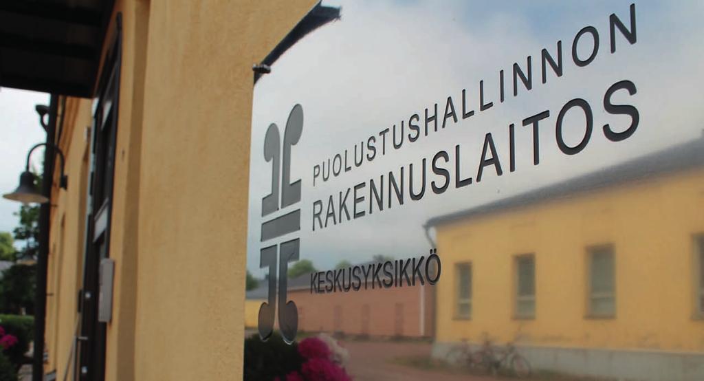 Puolustushallinnon rakennuslaitos I Toimintakertomus 2014 SISÄLLYSLUETTELO 1. Toimintakertomus... 4 1.1 Johtajan katsaus...4 1.2 Vaikuttavuus...10 1.3 Toiminnallinen tehokkuus...11 1.3.1 Toiminnan taloudellisuus.