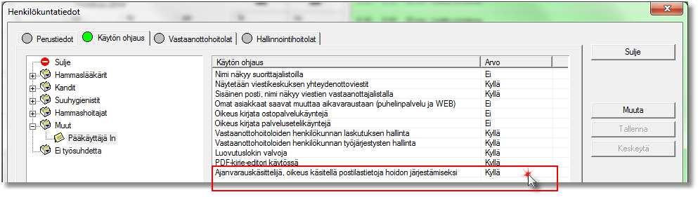 Työnimike tulee olla merkittynä kaikille henkilöille. Mikäli sopivaa työnimikettä ei ole listassa, käytetään Toimistotyöntekijä-nimikettä.