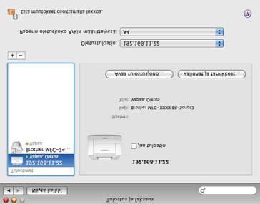 Verkkotulostus Macintosh-käyttöjärjestelmässä BR-Script 3 -ohjaimen avulla i Aseta laite oletustulostimeksi valitsemalla se