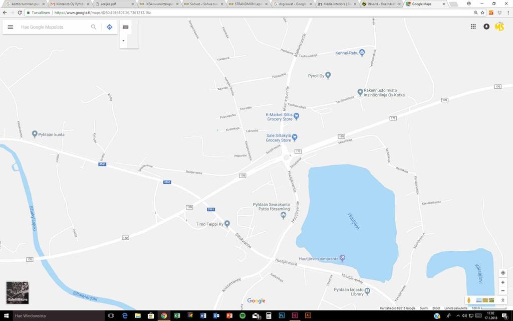 Kärsäjärventie Kaivotie Kiuruntie Malminsuontie Teollisuuskuja Teollisuuskuja Peiponpolku K-Market Siltis Kustinkuja Leivontie Kangasmäentie Peipontie Sale Siltakylä Suvijärventie Motellikuja