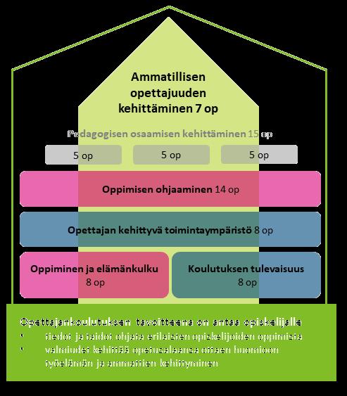 OPINTOJAKSOT JA ARVIOINTI Ammatillinen opettajankoulutus on laajuudeltaan 60 opintopistettä ja asetuksen mukaan siihen sisältyy