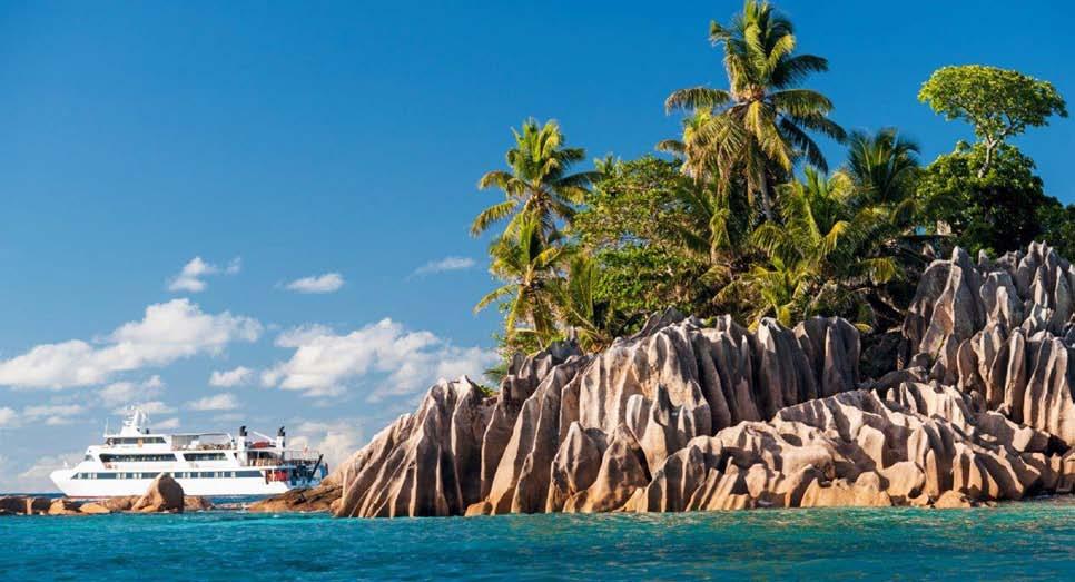 M/S PEGASUS Matka suuntaa Seychellien ulkosaaristoon ja asumme M/S Pegasus -risteilyaluksella. Katamaraanityyppisellä Pegasuksella on tilaa 44 hengelle hyvin varustelluissa ikkunallisissa hyteissä.