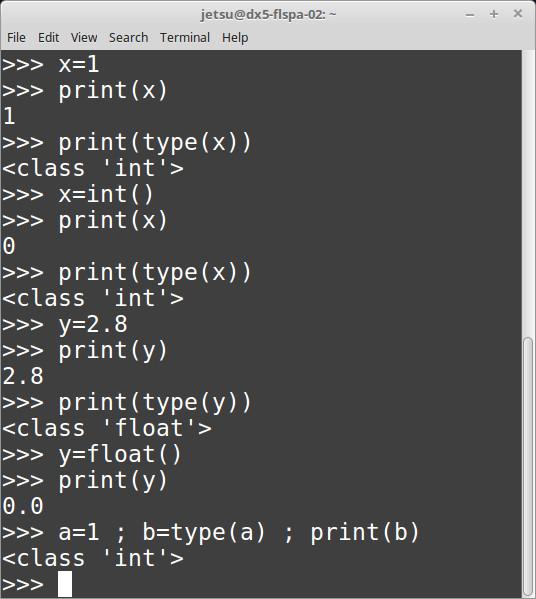 L3: python python python Muuttuja: Olio koneen muistissa Kokeillaan python Return (jätetään >>> kirjoittamatta) Yksinkertaisin tapa luoda muuttuja on sijoitus: x=1 Return Muuttujan nimi=tunnus on x