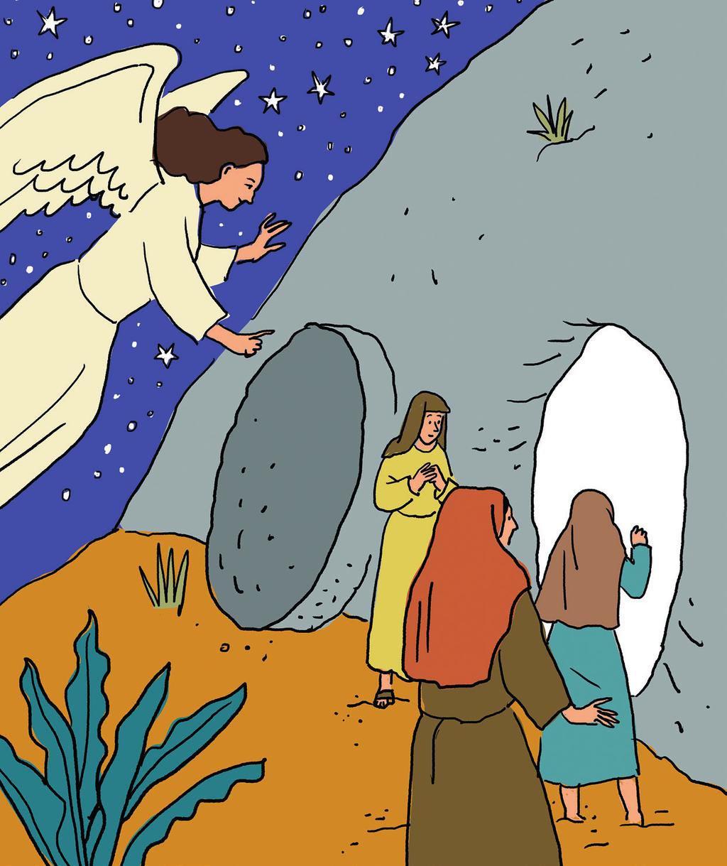 Enkeli kehotti naisia kertomaan Jeesuksen ylösnousemuksesta