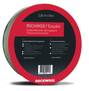 ROCKWOOL EASYKIT TIIVISTYSTEIPPI ROCKWOOL Easykit on tiivistysteippi, jota käytetään sisätiloissa ilmatiiviiden saumojen ja liitosten tekemiseksi ROCKWOOL Climateen, höyrynsulkuun ja käytännöllisesti