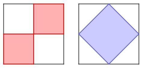 Huippu Kertaus Tehtävien ratkaisut Kustannusosakeyhtiö Otava päivitetty 30.7.018 18B. Punaisen neliön sivun pituus on puolet ison neliön sivun pituudesta, joten A punaiset neliöt =,5,5 = 1,5.