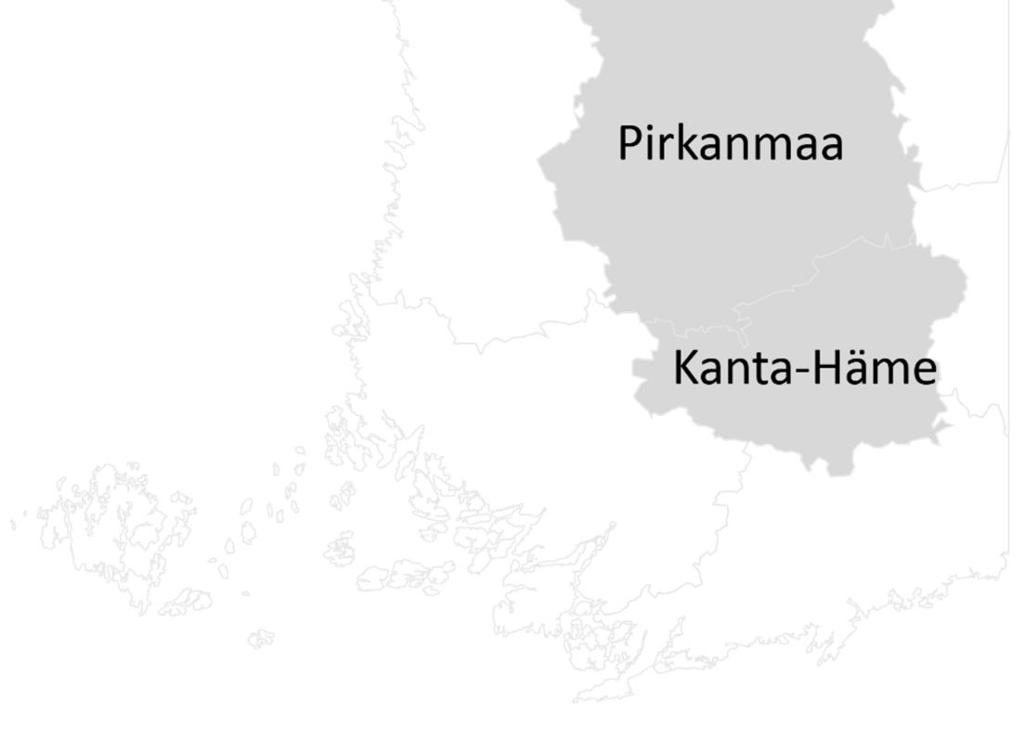 Etelä-Pohjanmaan, Pirkanmaan ja Kanta-Hämeen muodostama alue Maakunnan