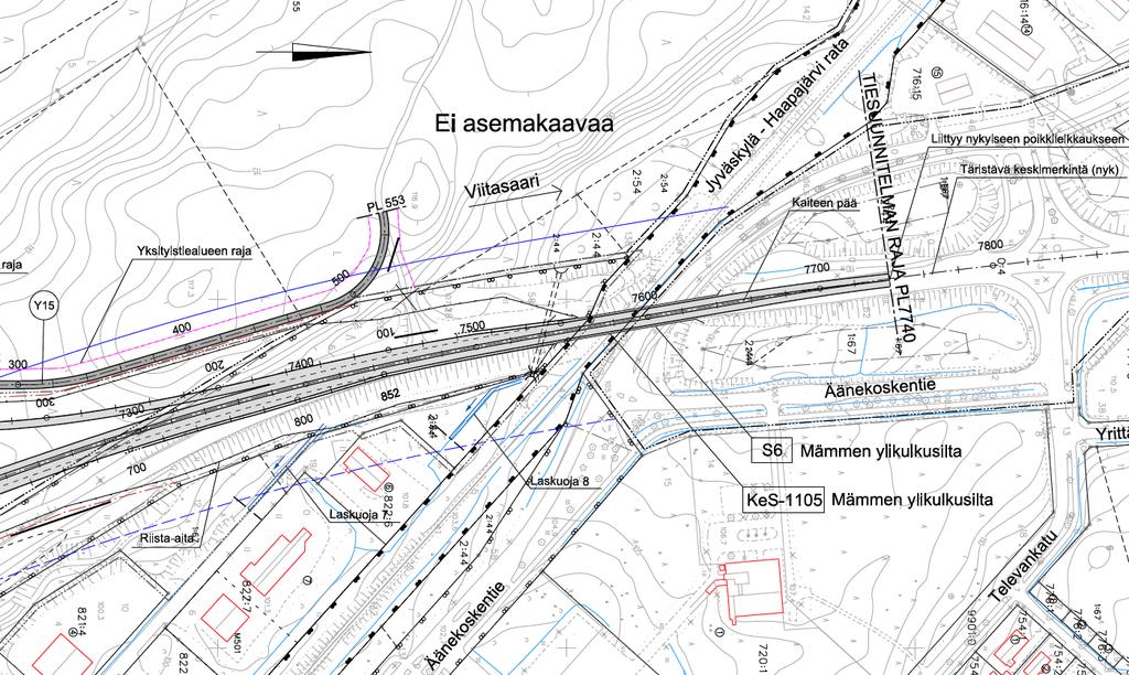 5 3.5. Suunnitelmat valtatien 4 parantamiseksi Äänekosken kohdalla Valtatien 4 parantamisen suunnitelmat Äänekosken kohdalla osuvat asemakaavoitettavan alueen kohdalle.