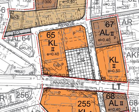 5 (7) Asemakaava Lapinlahden kirkonseudun asemakaavan muutos on hyväksytty 15.9.2015. Kaavassa alue on merkitty liikerakennusten korttelialueeksi (KL). Kuva 5. Ote voimassa olevasta asemakaavasta.