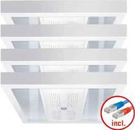 Sisävalaistus Pintaasennettavat kattovalaisimet ALICEsarja Pintaasennettava valaisin / ALICE QUADRO SETsarja 120 W / CRYSTAL / 2700 K6500 K / 600 x 600 mm Ledvalaisinsarja, jossa on prismaattinen