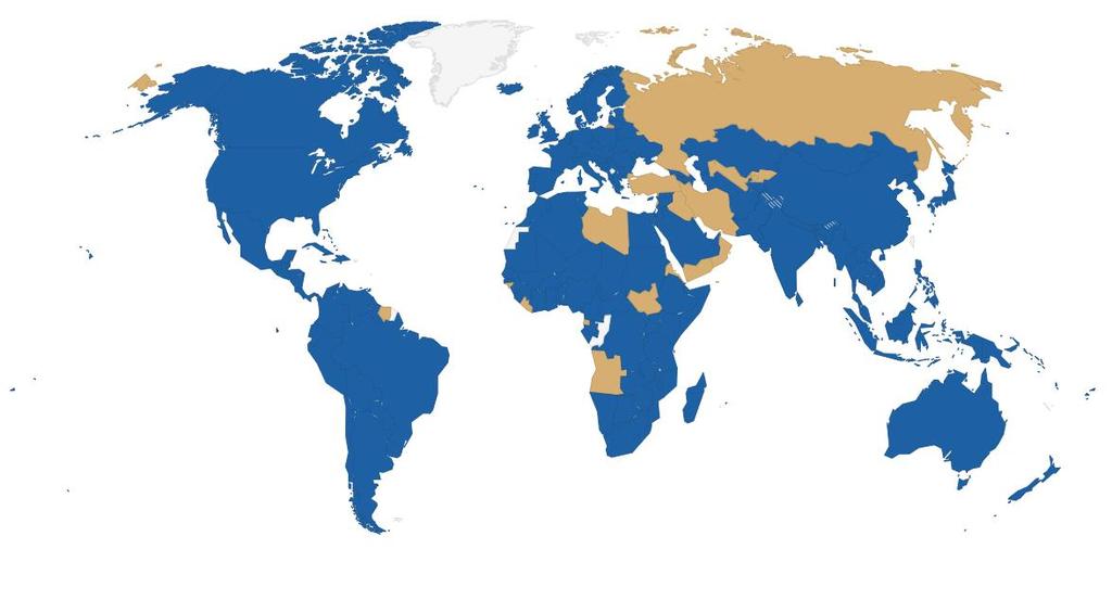 Pariisin sopimuksen maailma Allekirjoittanut Pariisin sopimuksen 195 allekirjoittanut 183 ratifioinut