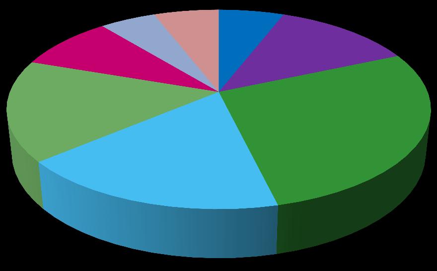 3.4 Palvelusaika Asikkalan kunnalla ja henkilöstön vaihtuvuus Vakinaisen henkilöstön palvelussuhteiden kesto 9 % 5 % 6 % 6 % 12 % alle 2 vuotta 2-4 vuotta 16 % 28 % 5-9 vuotta 10-14 vuotta 15-19