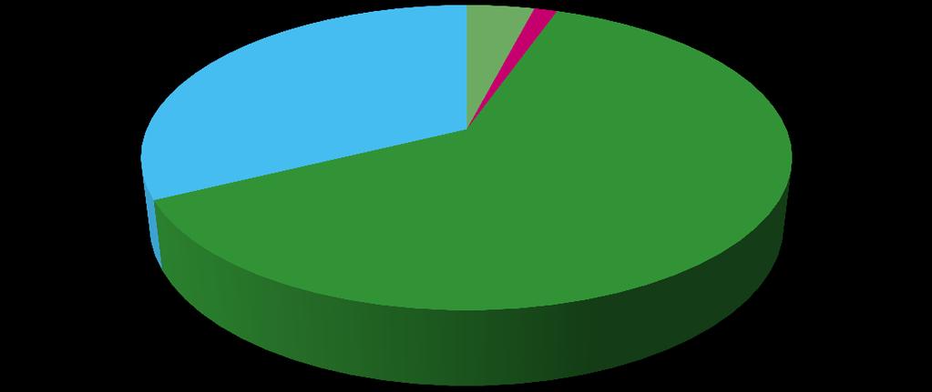 Sairauspoissaolojen jakautuminen palvelualueittain Konsernipalvelut Hyvinvointipalvelut Kasvatus- ja opetuspalvelut Tekniset palvelut 32 % 4 % 2 % 62 % Kuvio 7.