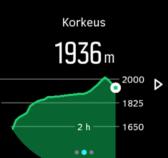 Ulkoilutiedot Suunto Spartan Ultra mittaa jatkuvasti absoluuttista ilmanpainetta sisäänrakennetun paineanturin avulla.